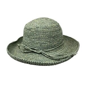 Scala Womens Sage Green Woven Sun Hat Garden Festival Outdoors Casual Beach